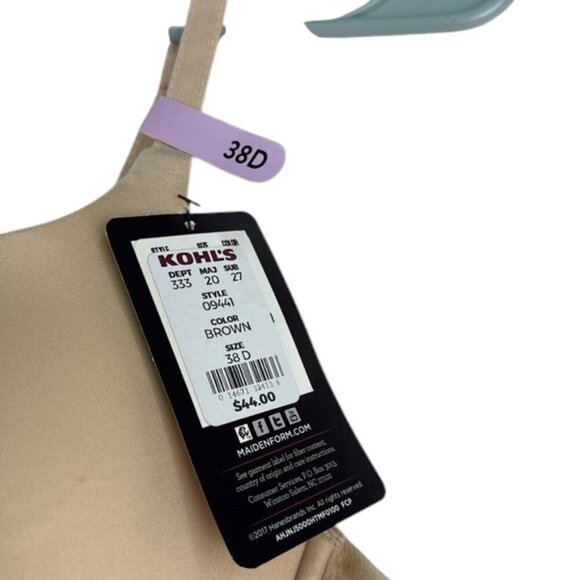 Maidenform Bra Wire Beige Lace Women's Size 38D - See description - Picture 8 of 8